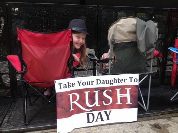 Ella at Take Your Daughter to Rush Day in Saratoga Springs, NY